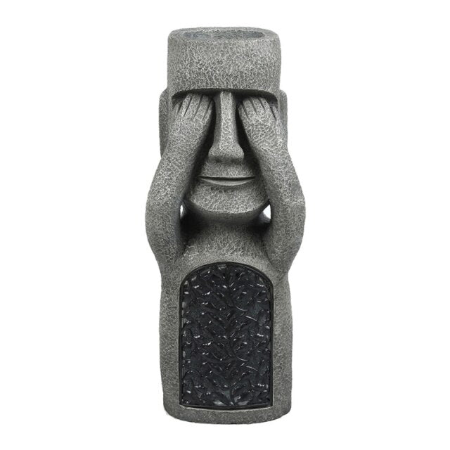 Garden Flower Pot Statue from Easter Island