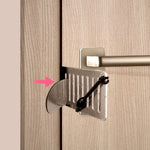 Compact Door Stopper with Safety Lock made of Stainless Steel