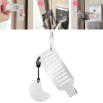 Compact Door Stopper with Safety Lock made of Stainless Steel