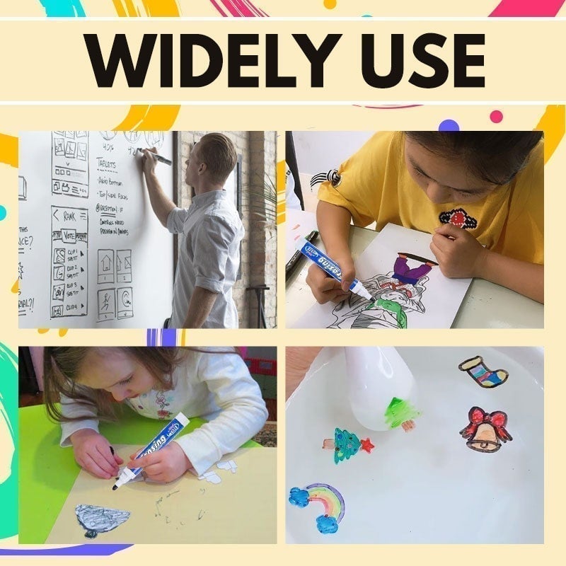 Colorful Water Paint Markers for Creative Fun