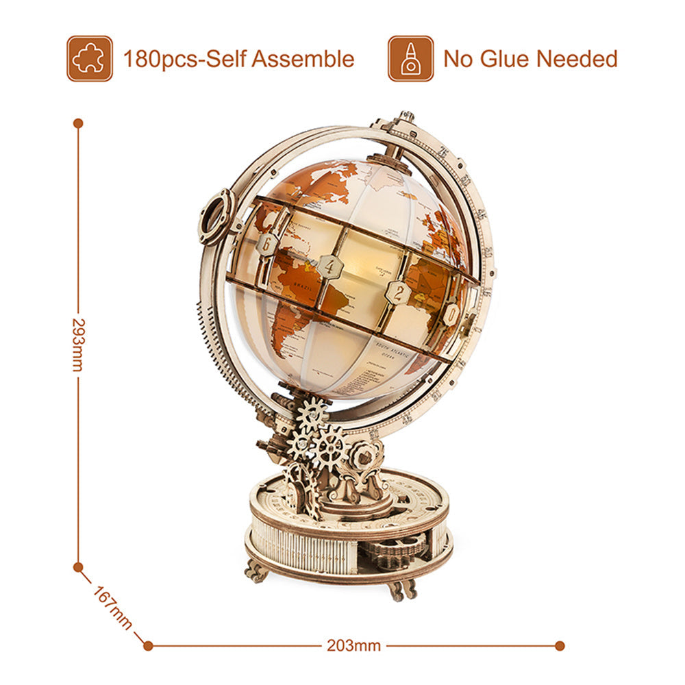 Illuminated 3D Puzzle Globe