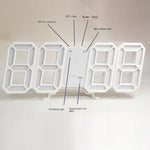 3D LED Digitalwecker für Wand - Modernes Design