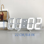Elegante 3D LED Wanduhr mit Digitalanzeige | LuminaTime