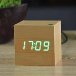 Elegante Würfel-Digitaluhr – Stilvolles Holzuhrwerk für Zuhause & Büro