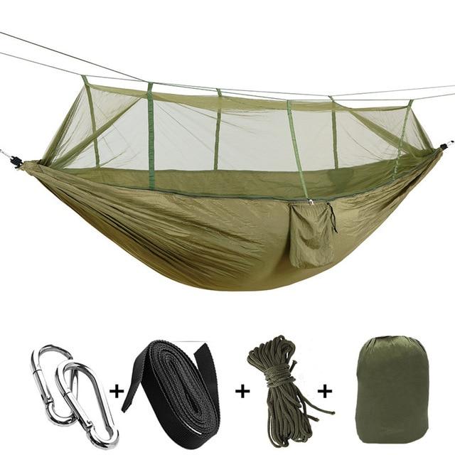 Hammock with mosquito net for campers – parachute material