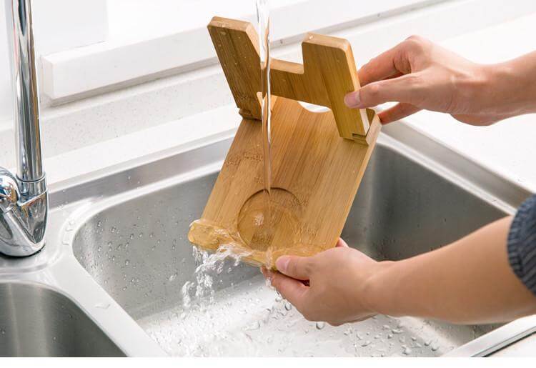 Holzdeckelhalter für Schneidebrett – Faltbar und praktisch
