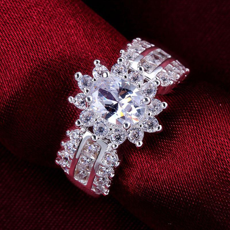 Silver Crystal Ring