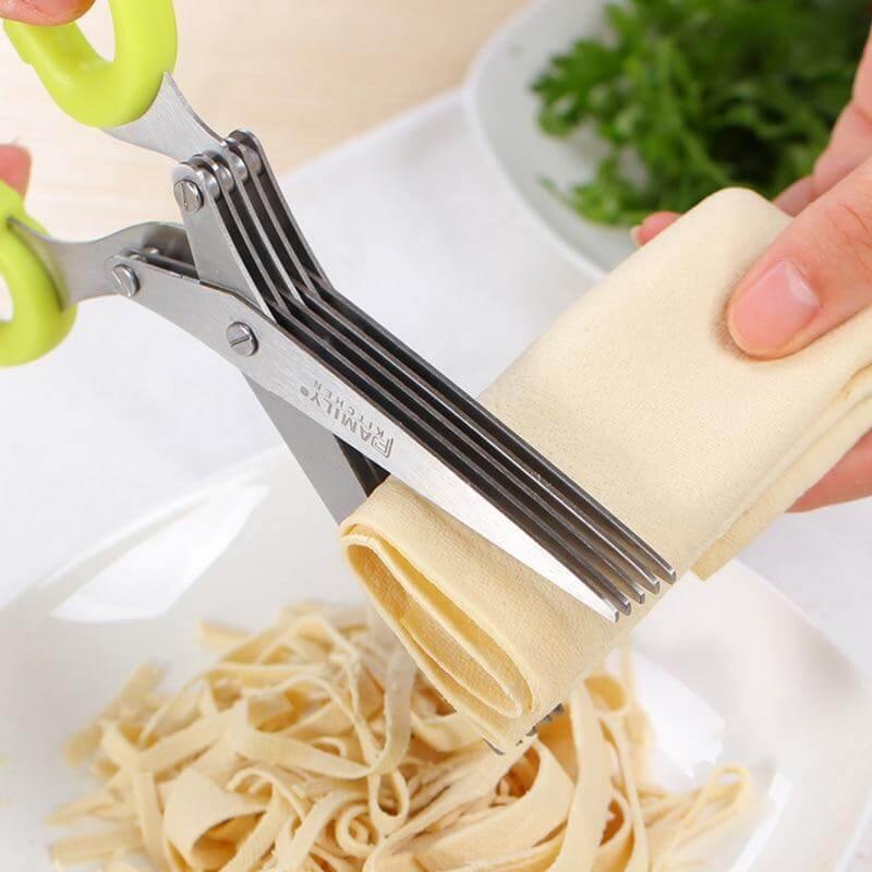 Multifunctional 5-Blade Stainless Steel Kitchen Scissors