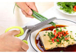 Multifunctional 5-Blade Stainless Steel Kitchen Scissors