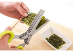 Multifunctional 5-Blade Stainless Steel Kitchen Scissors