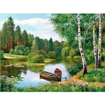 Painting Set: Rowboats by the Lake