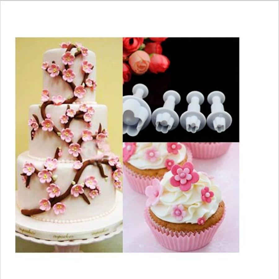 4-Piece Set - Flower-shaped Baking Tools for Creative Decoration
