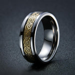 Viking Ring Made of Steel - Dragon's Breath