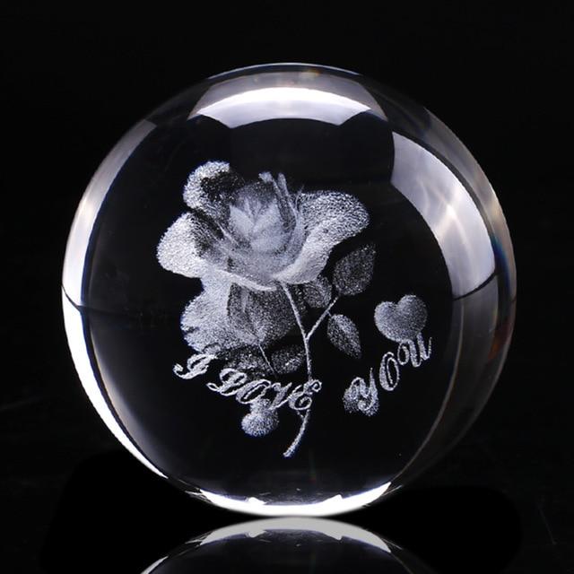 Enchanting 3D Rose Sphere with Love Message
