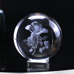 Enchanting 3D Rose Sphere with Love Message