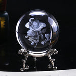 Enchanting 3D Rose Sphere with Love Message