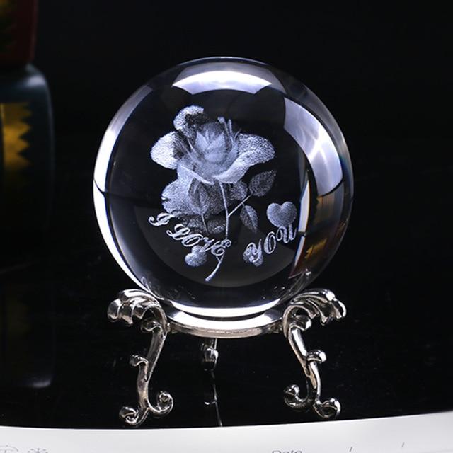 Enchanting 3D Rose Sphere with Love Message