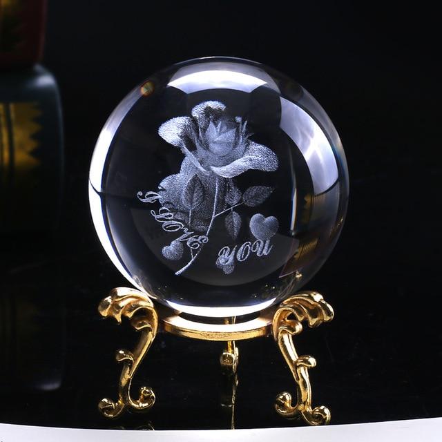 Enchanting 3D Rose Sphere with Love Message