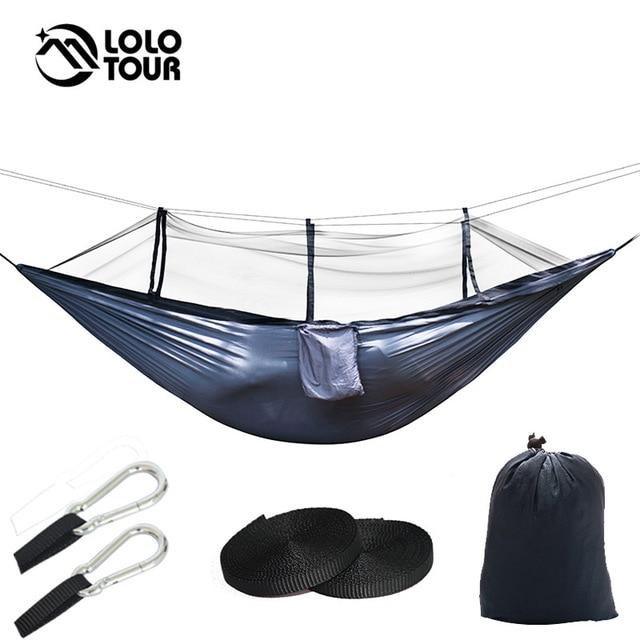 Hammock with mosquito net for campers – parachute material