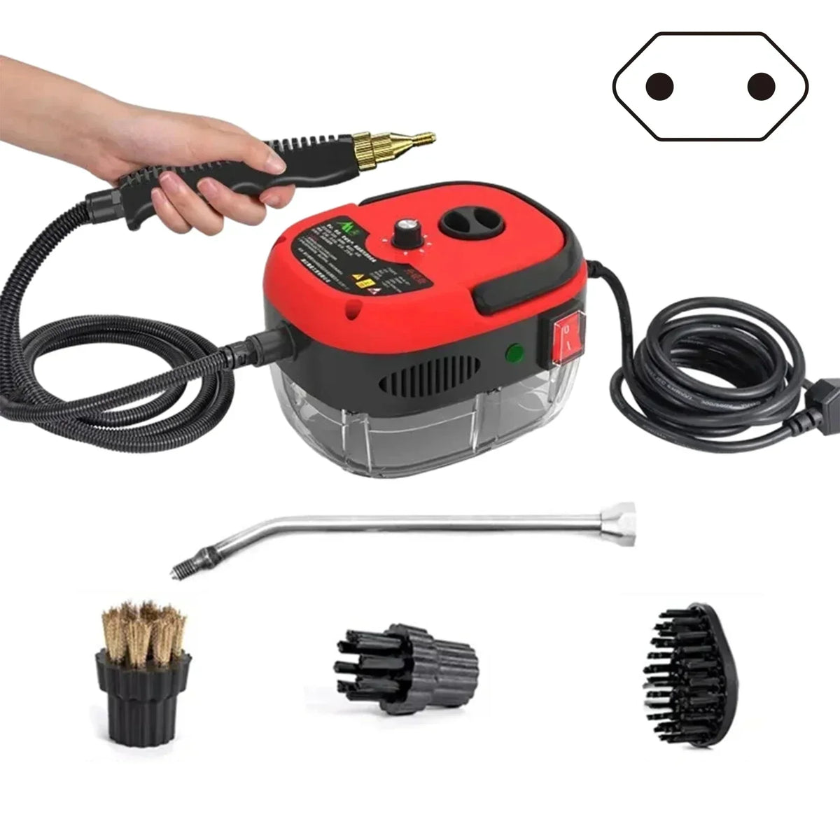 Home Steam Cleaner 2500W - 6 Adjustable Settings for Intensive Cleaning