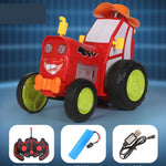 Toy tractor for children with limping function