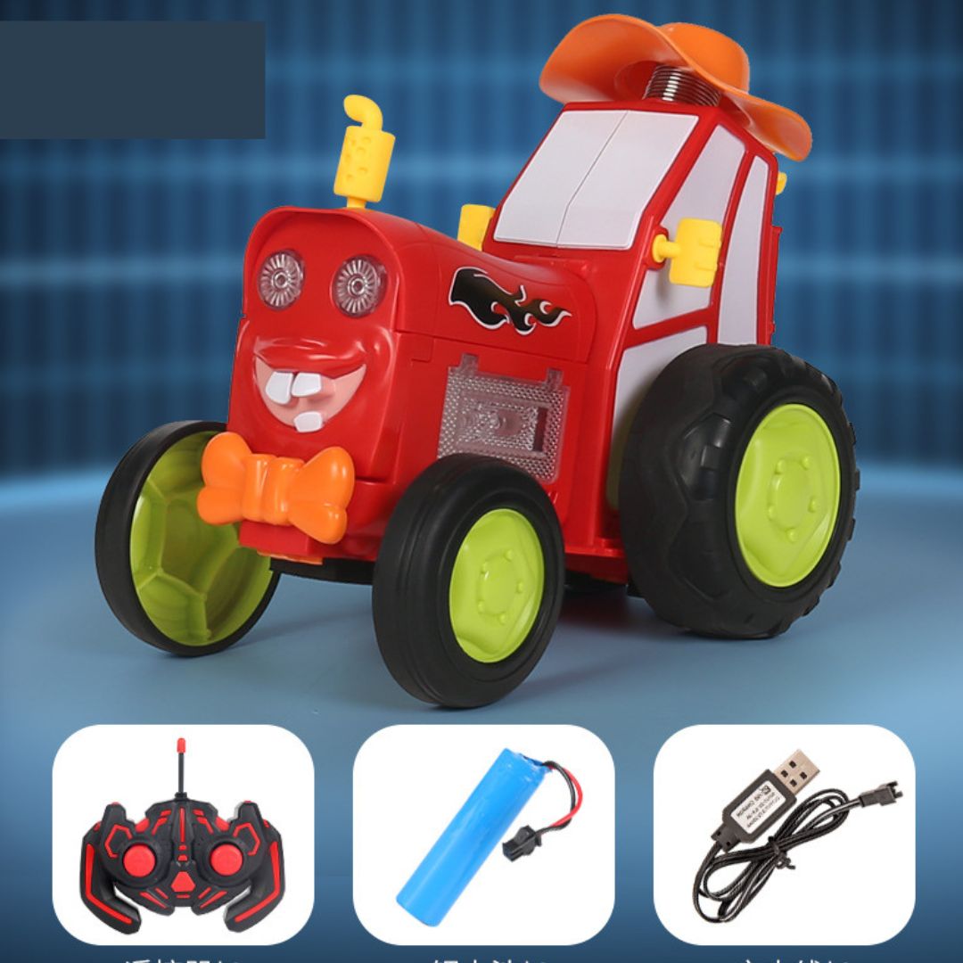 Toy tractor for children with limping function