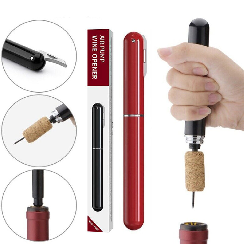2-in-1 Luftdruck Weinflaschenöffner mit Folienmesser | Weinfreund