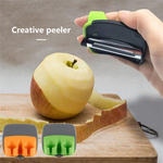 Vegetable and fruit peeler with double finger grip
