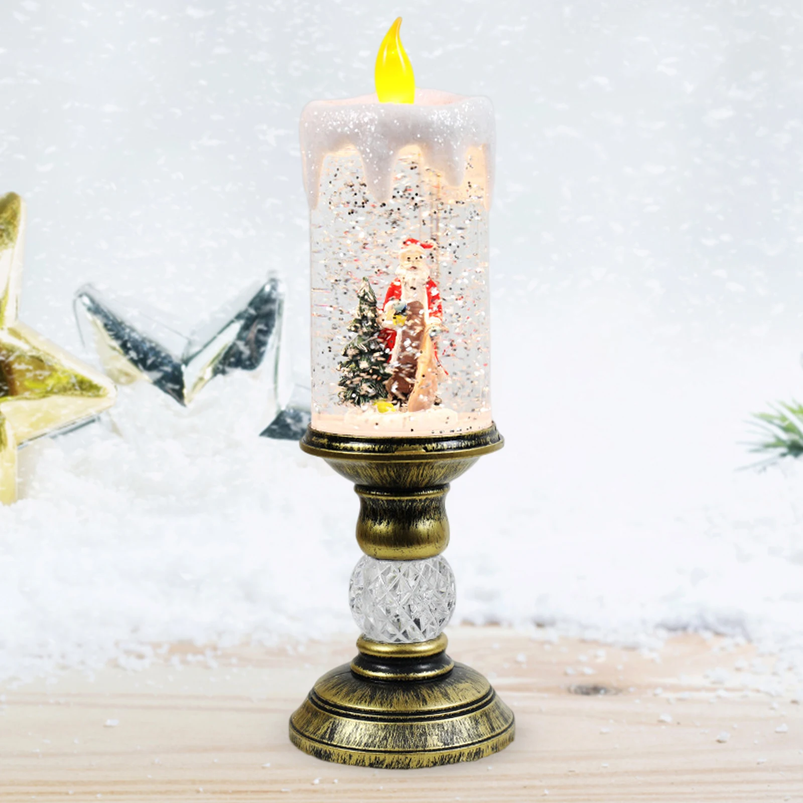 Christmas Water Candle with Crystal Echo