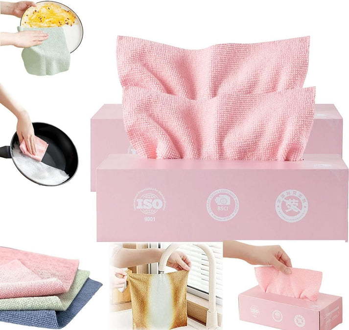 20 Microfiber Cleaning Cloths with Storage Box