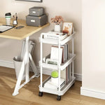 3-tier multifunctional utility cart with wheels