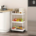 3-tier multifunctional utility cart with wheels