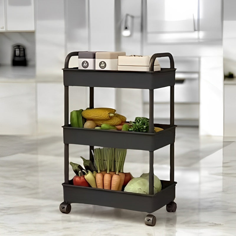 3-tier multifunctional utility cart with wheels
