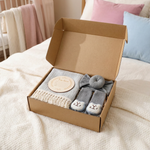 Baby Gift Set – Towel, Socks or Headband & Bath Brush