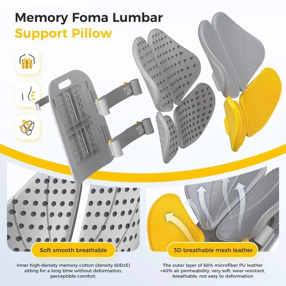 Ergonomic Back Support Cushion for Relaxed Sitting