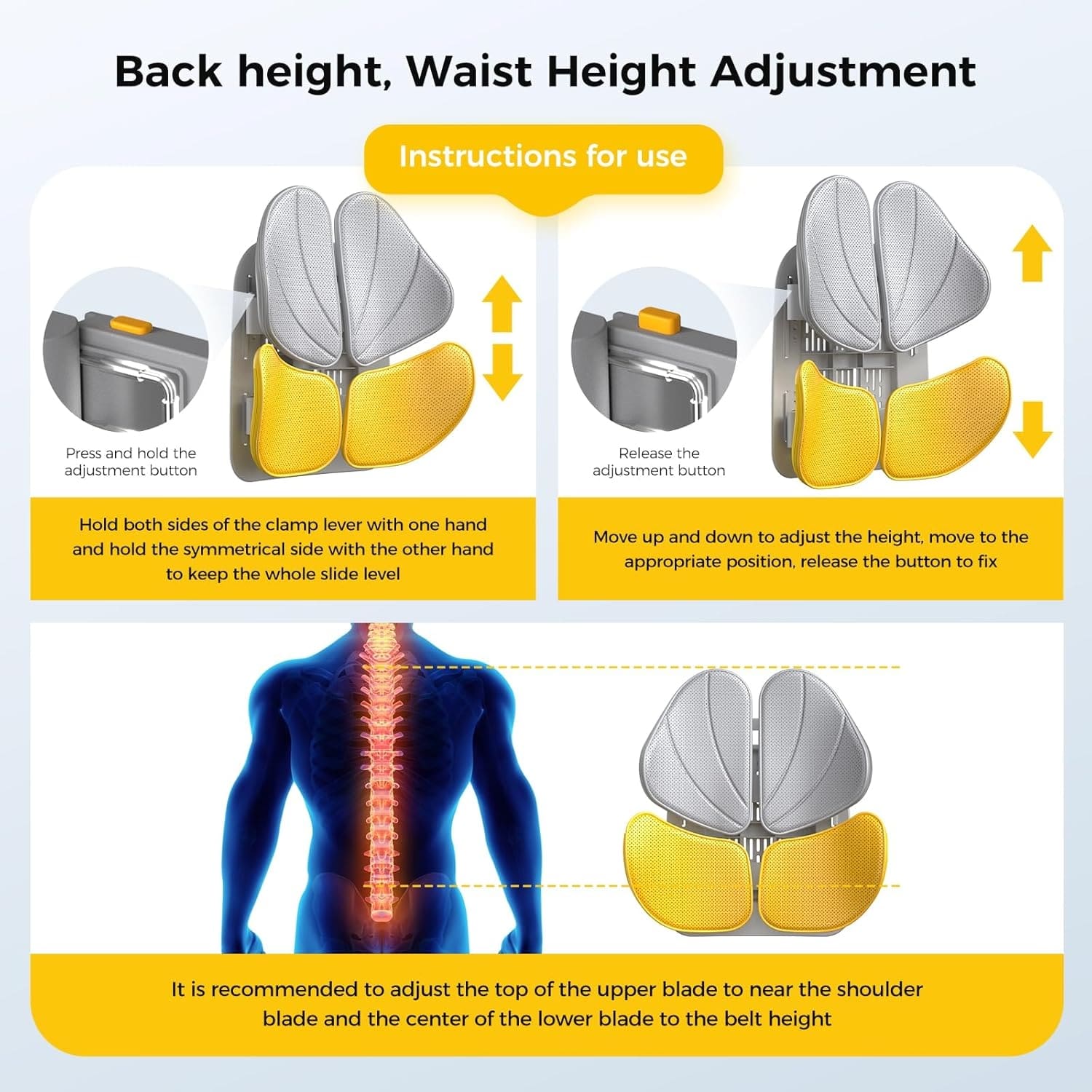 Ergonomic Back Support Cushion for Relaxed Sitting