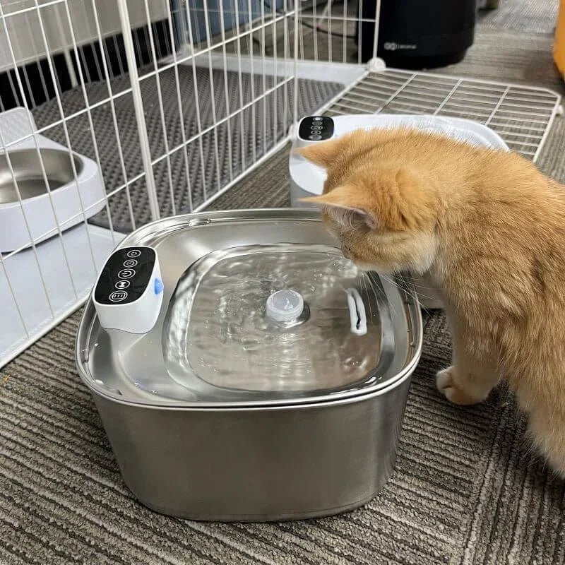 AquaViva | Smart Drinking Fountains for Cats and Dogs – 3.2L Stainless Steel with Filter