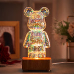 Bezaubernde 3D-Bärenlampe mit faszinierenden Lichteffekten