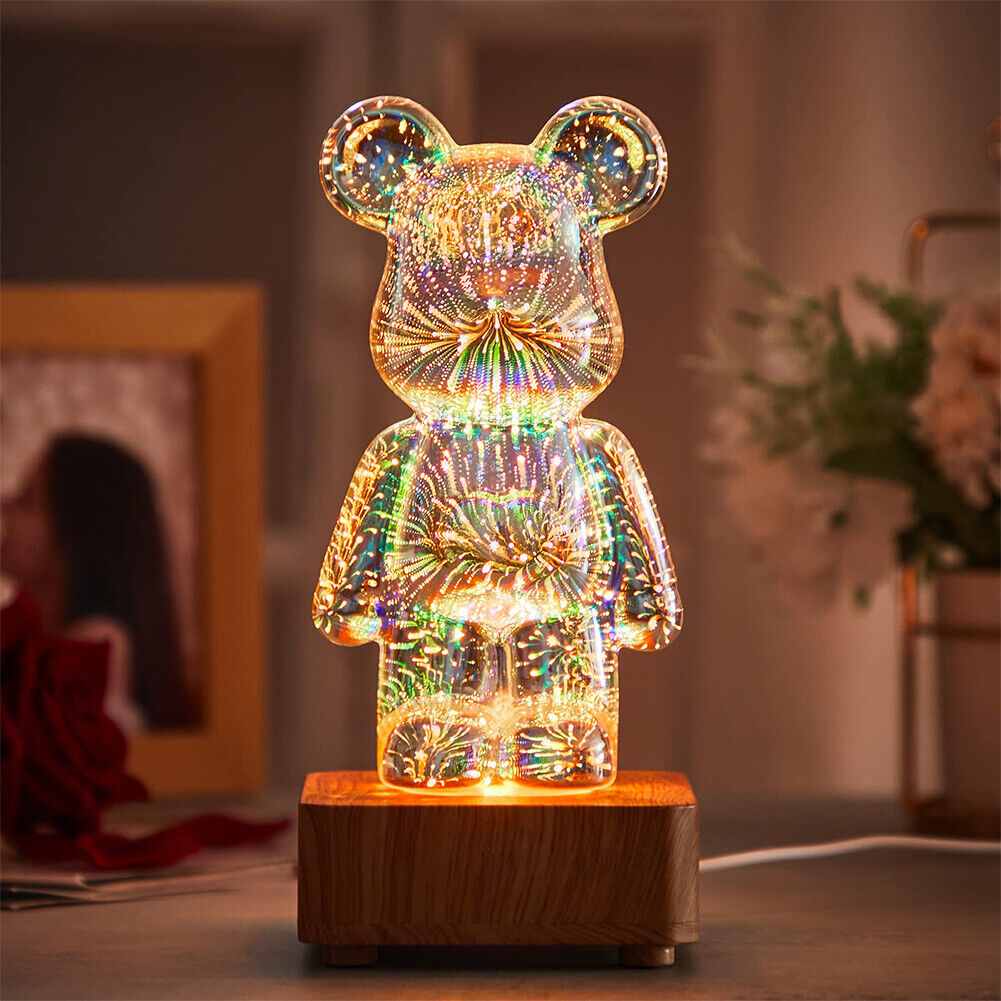 Bezaubernde 3D-Bärenlampe mit faszinierenden Lichteffekten