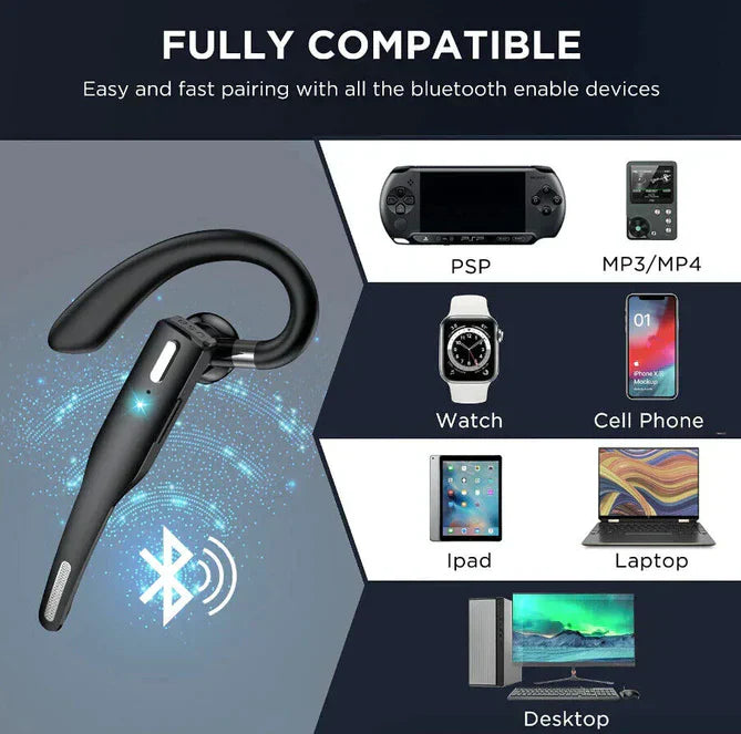 Wireless Bluetooth earbuds with long battery life and noise cancellation