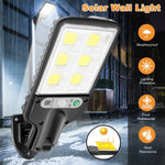 Solar-powered LED outdoor light with motion sensor