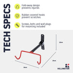 Foldable Bicycle Wall Hook – Space-Saving Hook with Protective Guards