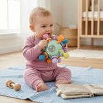 Silicone Teether and Rattle – Sensory Grip Ball for Babies