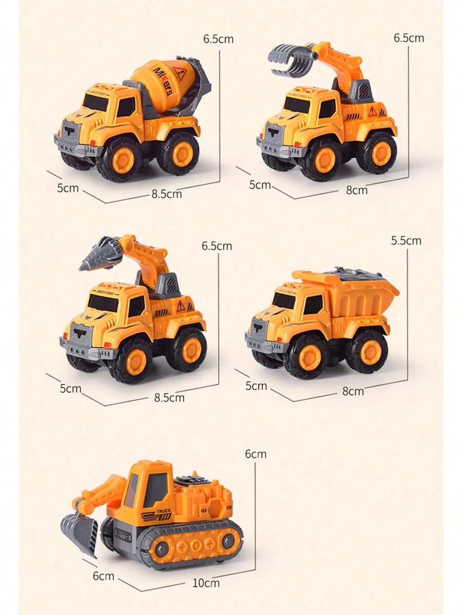 5-in-1 Car Toy Set with Transformation Function