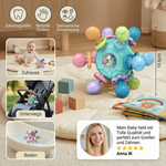 Silicone Teether and Rattle – Sensory Grip Ball for Babies