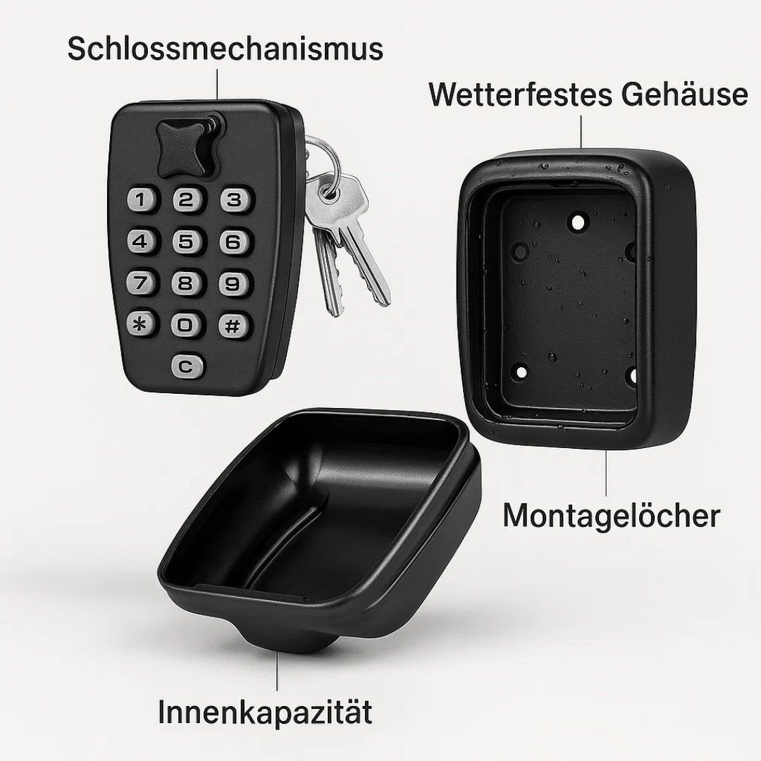 Wetterfester Schlüsseltresor für sicheren Schlüsselzugang