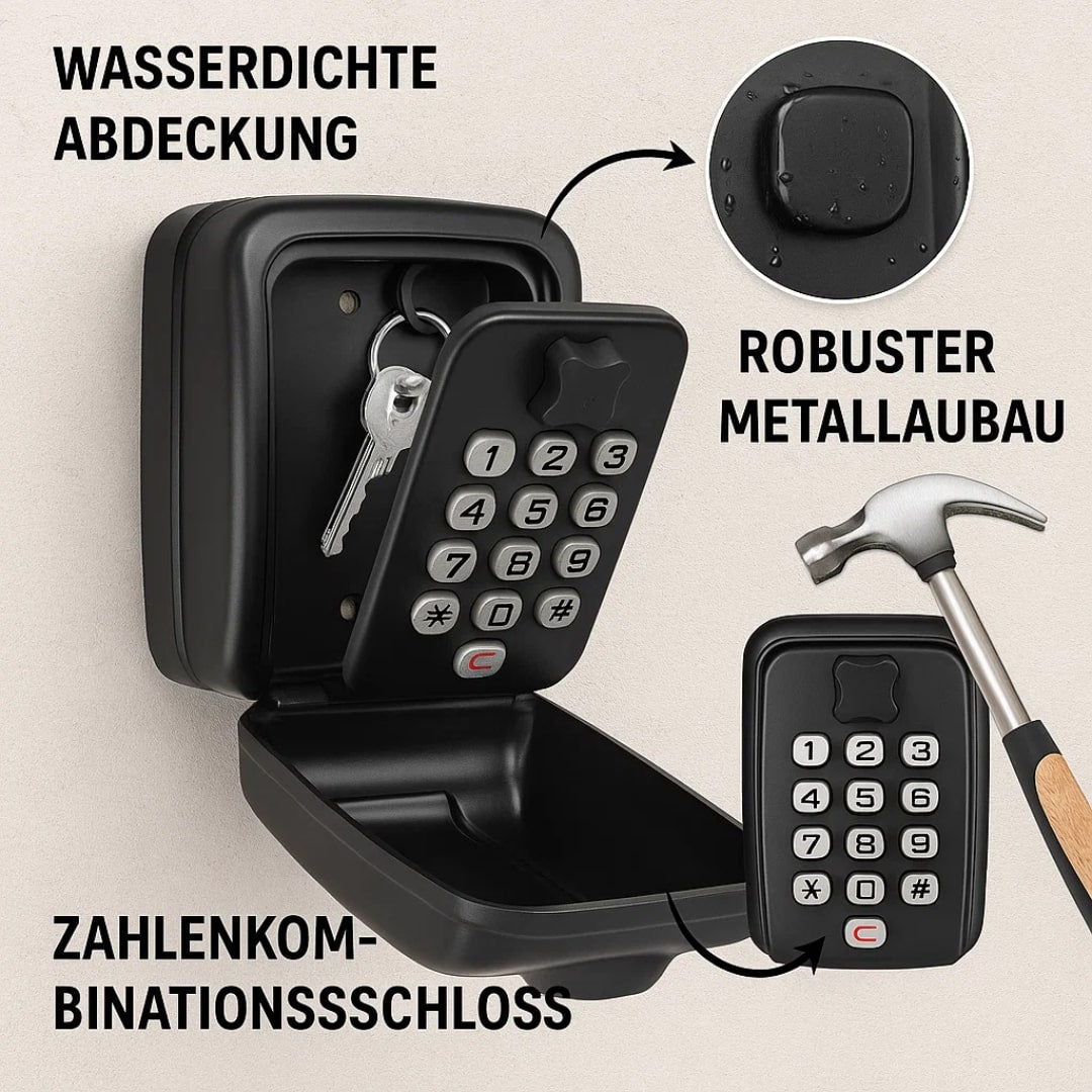 Wall-Mounted Key Safe with Combination Lock – Always Secure