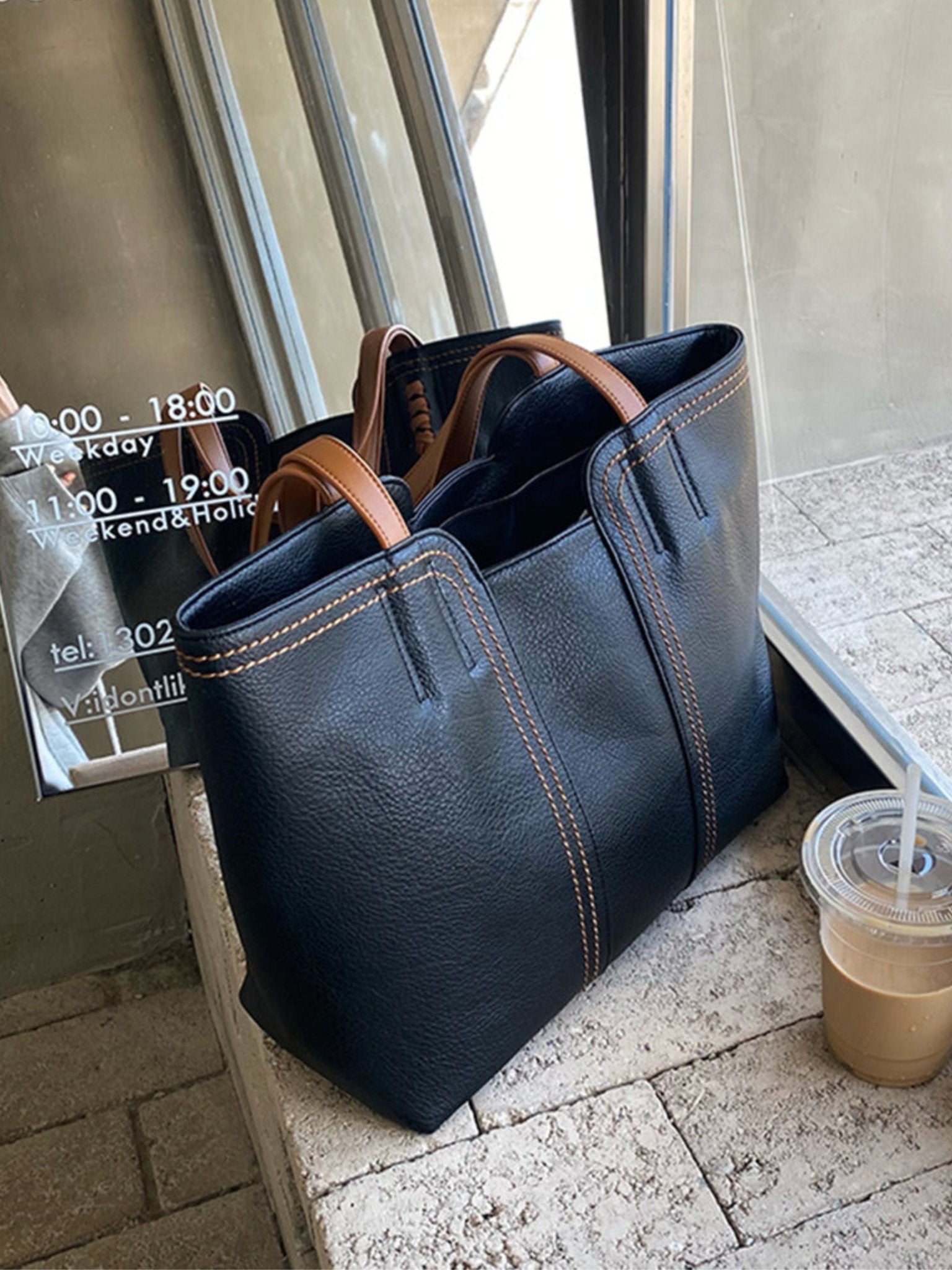 NaturaStyle - Elegante Schultertasche im Vintage-Look