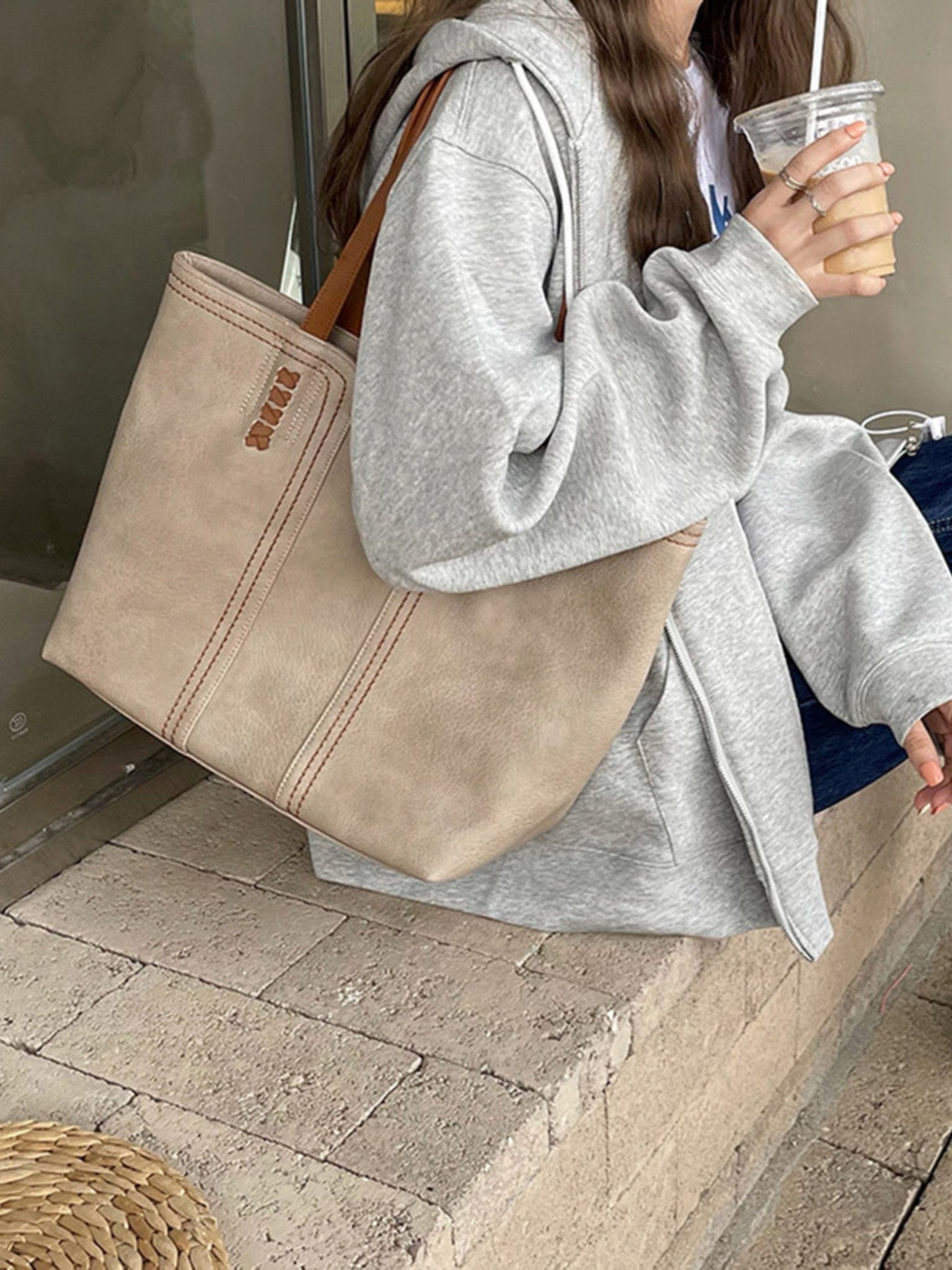 NaturaStyle - Elegante Schultertasche im Vintage-Look