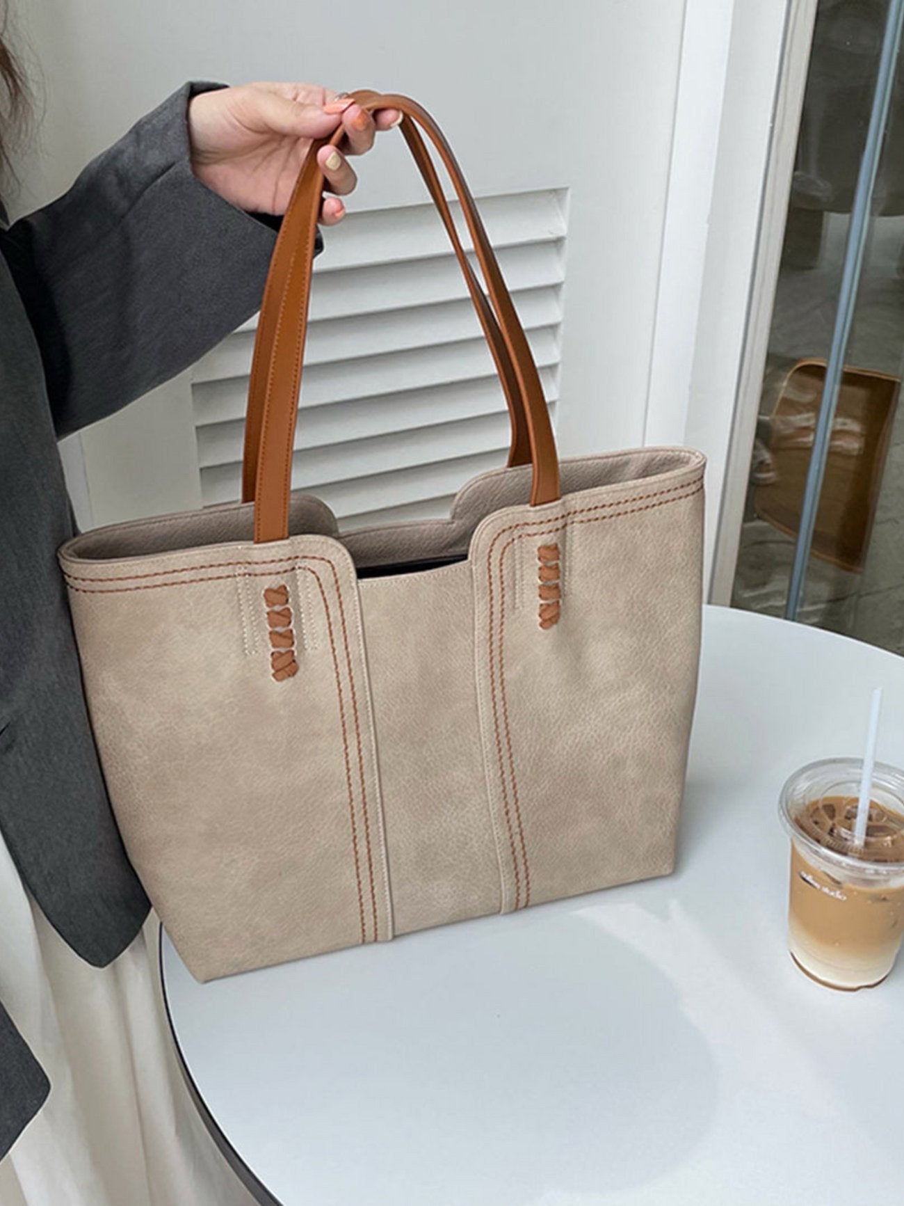 NaturaStyle - Elegante Schultertasche im Vintage-Look